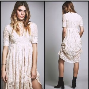 Free People Mountain Laurel Lace Dress Cream